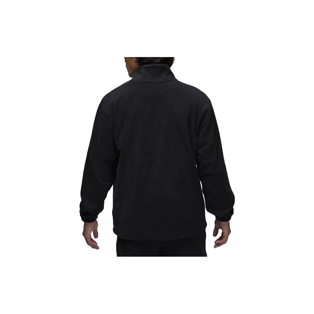 Jordan Essentials Solid Stand Collar Half-Zip Sweatshirt Men Tops Black FD7864-010