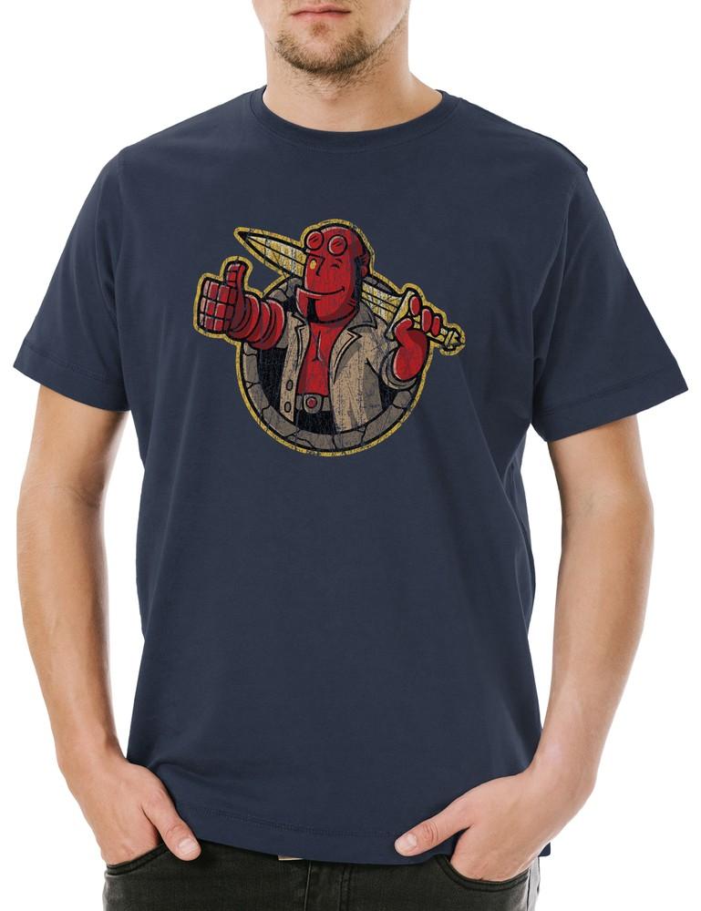 

Hell B Men s T-Shirt Agent Logo Movie Hellboy Mike Mignola Boy Anung Un Rama 4XL