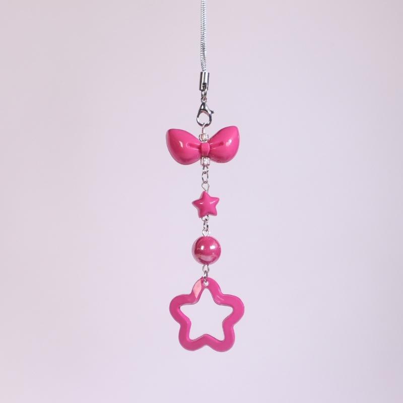 Stylish Mobile Phone Chain Handmade Beaded Keyring Pendant Fashionable Key Chain Practical Phone and Bag Accessory