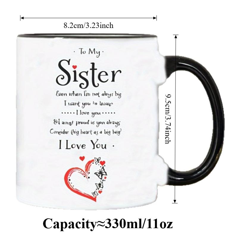 Creative Ceramic Coffee Cup As A Birthday Gift for My Sister,Milk Tea Water Cups Breakfast Mug Household Drinkware