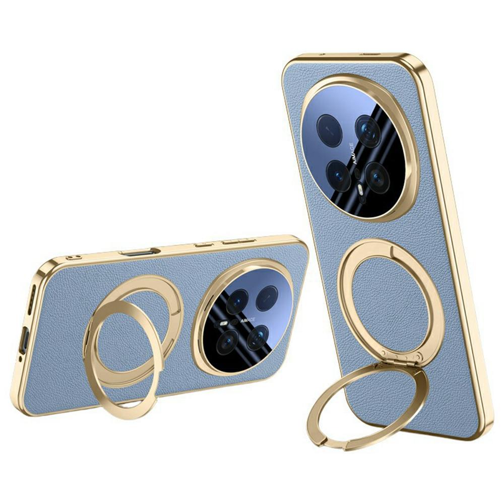 Pro Honor Magic8 Pro 5G Pouzdro Magnetický Otočný Stojan Kožené + PC + Akrylové Kryt Telefonu s Tvrzeným Sklem Zadní Displejová Fólie