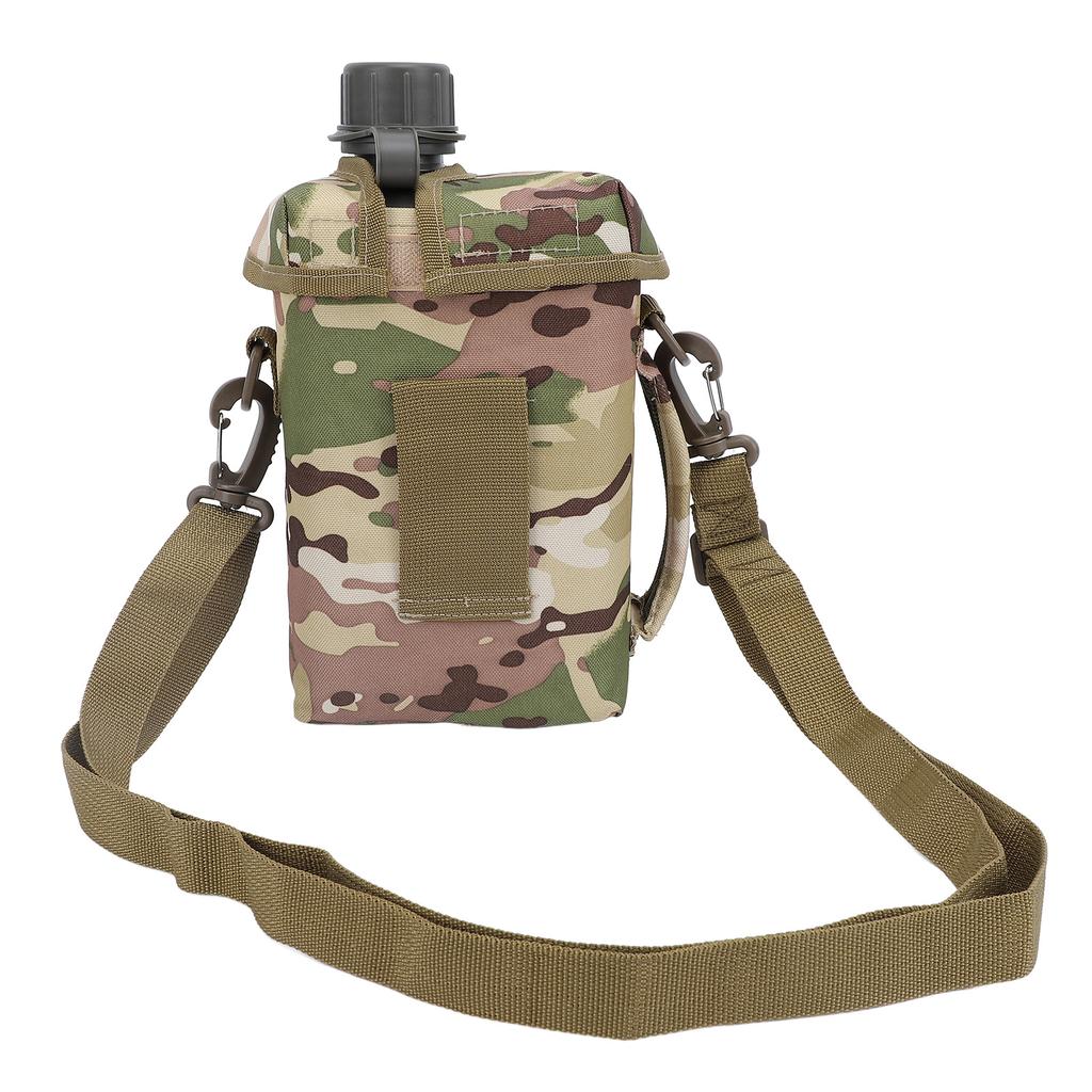 2L Water Bottle with Waist Carrying Bag Large Capacity Leakproof PVC Water Jug for Outdoor Sports Travel Camouflage
