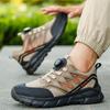 Rotating Button Safety Shoes Men Steel Toe Sneakers Breathable Work Shoes Protective Lightweight Non-slip Black Work Sneakers