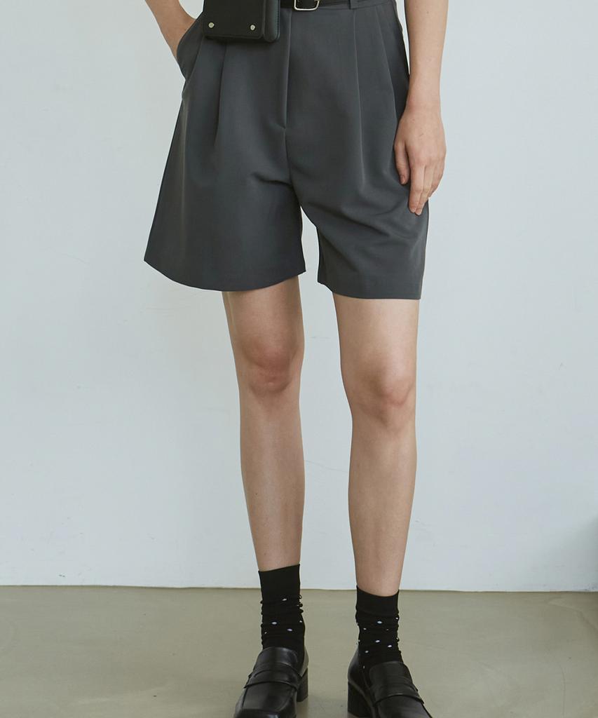 Nigaennikol Two Pintuck Bermuda Pants_5 Color (A Type)