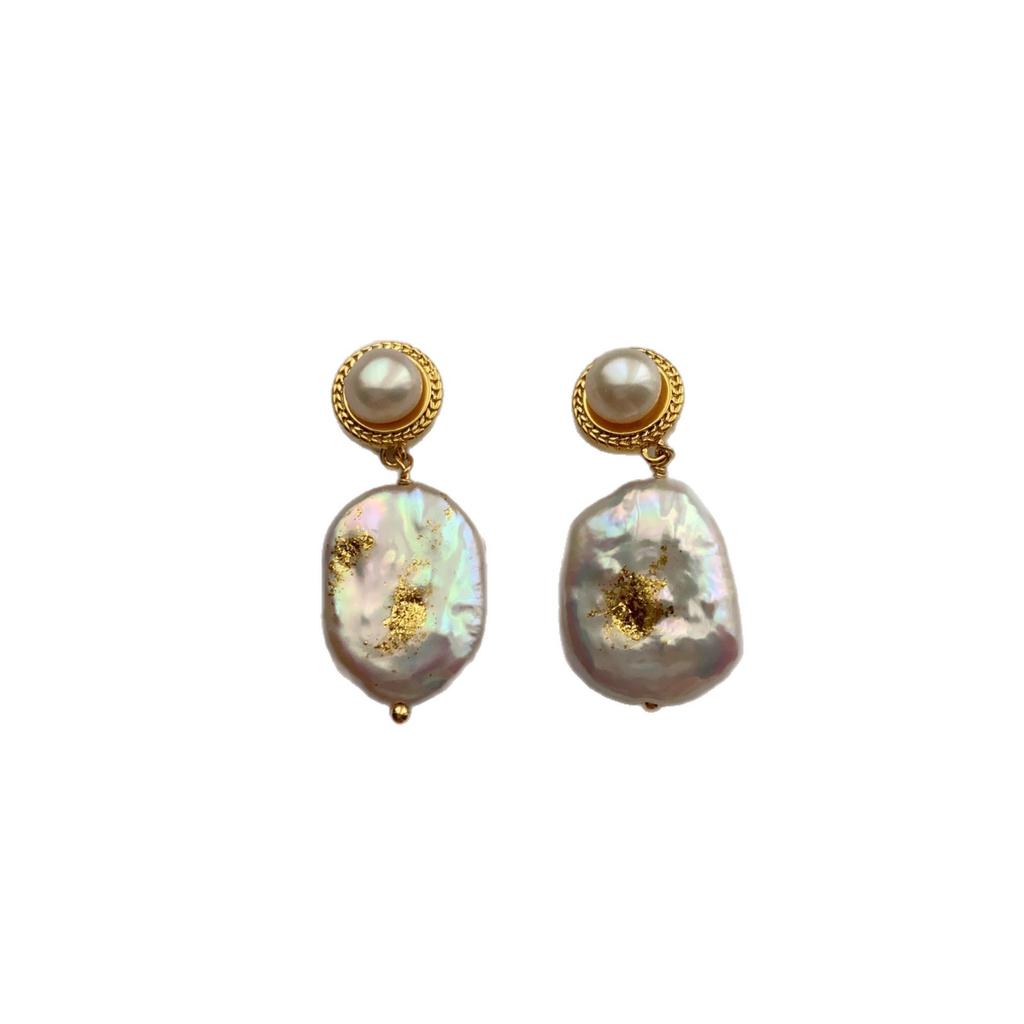 Baroque Natural Irregular Pearl Earrings Earrings Love Niche Unique Retro Luxury Exquisite Versatile