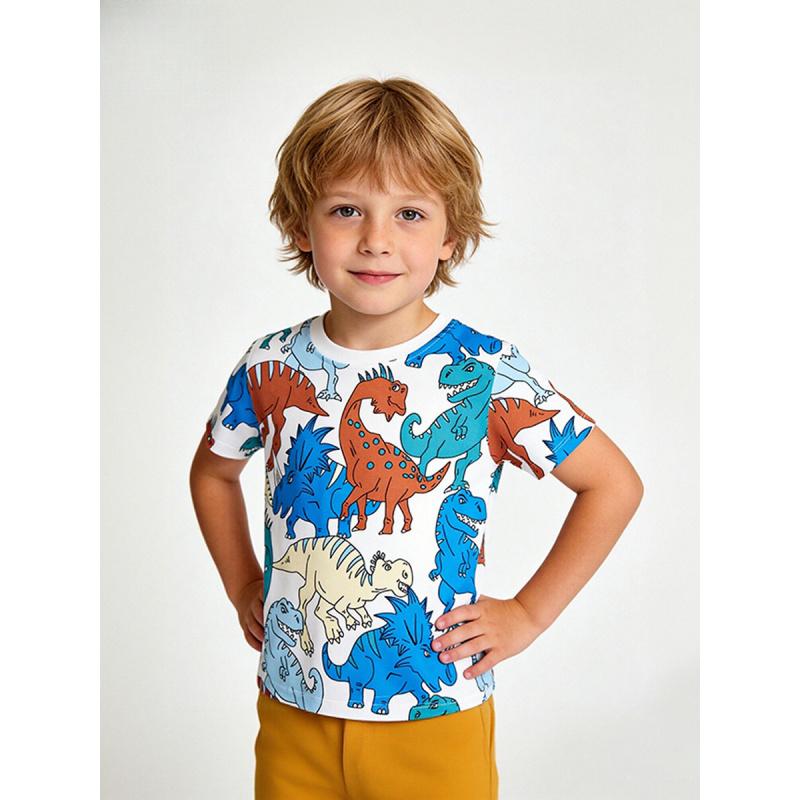 Kids T-shirt Cartoon Dinosaur 3D Print Kids Short Sleeves T-Shirt Loose Casual Summer Outdoor Boy and Girl Tees Tops 100
