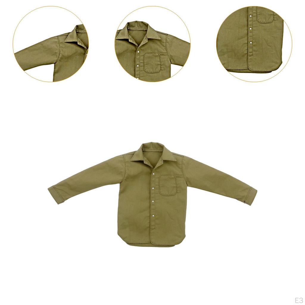1/6 Scale Male Casual Shirt ,Figures Costume, Practical Convenient Costume Accessory