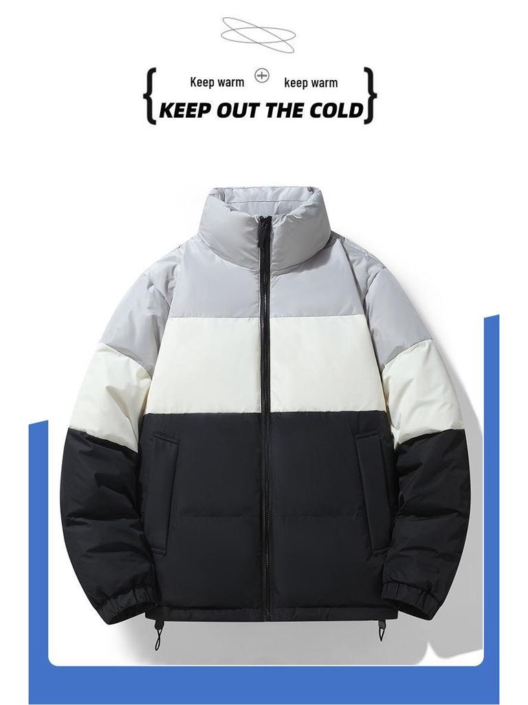 Unisex Winter Windproof Jacket - 90% White Duck Down, Thickened & Warm, Trendy National Standard Design