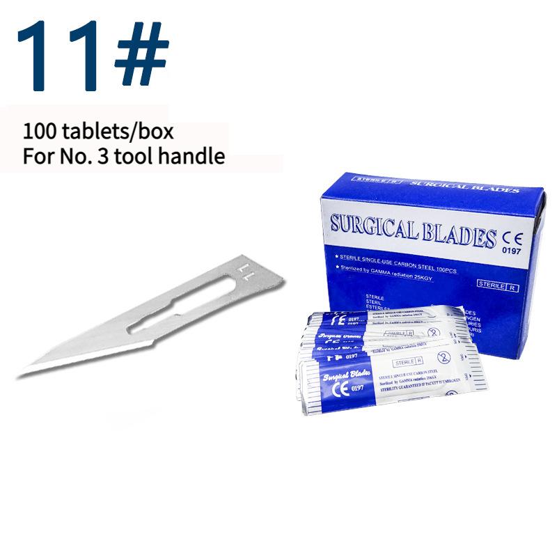 100Pcs/Box Sterile Surgical Scalpel Blades, Carbon Steel  - For Dental Procedures, Sculpting, Beauty, Phone Repair & Diy Crafts