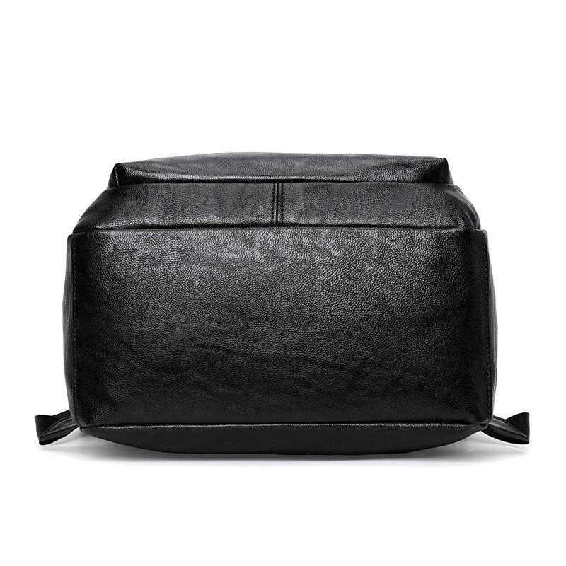 Business PU Backpack Men's Large Capacity Computer Backpack Waterproof Travel Student Schoolbag