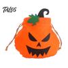 Durable Halloween Tote Drawstring Pumpkin Bag for Kids, Trick or Treat Candy Bag, Or Reusable Non Woven Fabric Goodie Party Favors Gift