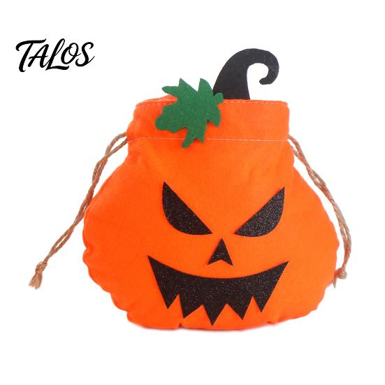 Durable Halloween Tote Drawstring Pumpkin Bag for Kids, Trick or Treat Candy Bag, Or Reusable Non Woven Fabric Goodie Party Favors Gift