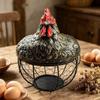 Organizer Container Chicken Design Egg Collecting Basket Rustic Resin Egg Organizer Cute Fruit Vegetable Holder Farmhouse Decor