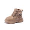 Kids Fashion Boots Glossy Non-slip Boys Girls Ankle Boots Thick Soft Sole 2024 Winter New Children Short Boots with Size Zipper