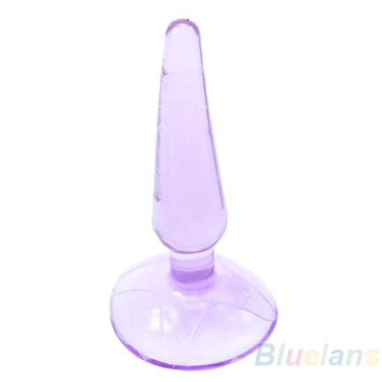 Adult Sex Toy Butt Stimulator Dildo Silicone Jelly Anal Plug with Sucker Cup