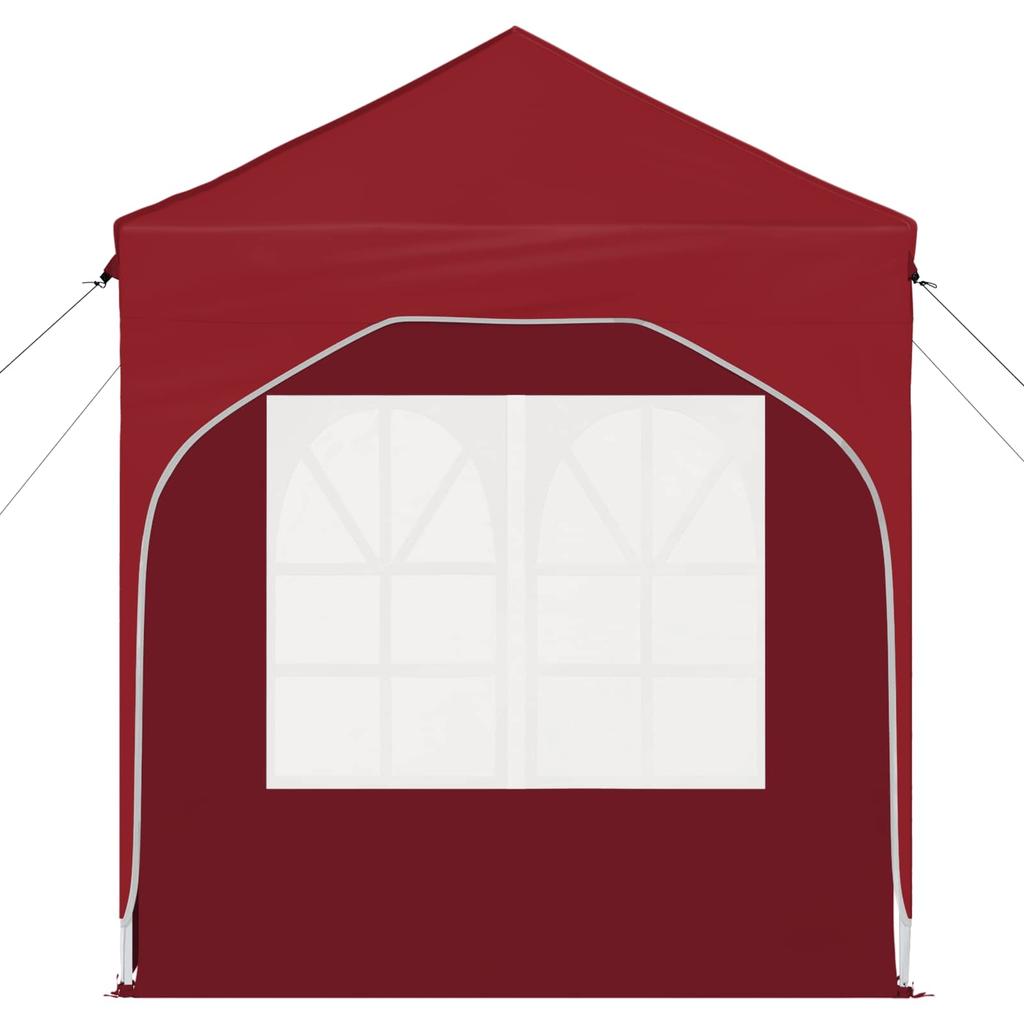 Pop Up Party Tent 192 X 192 X 245 Cm Burgundy Red