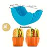 4Pcs Retractable Burger Fixed Box Adjustable burger Holders Reusable Washable Hamburger Clip Burger Box