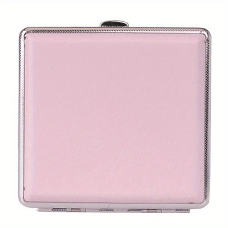 Fashionable Double Leather Cigarette Case with Multi Colored Stainless Steel Cigarette Box for Men