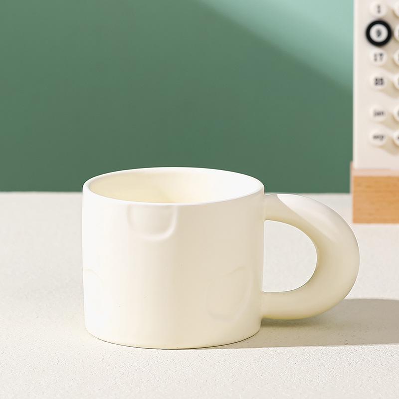 High-Value Ceramic Macaron Coffee Mug - Large Capacity Cup, Perfect Holiday Gift for Couples