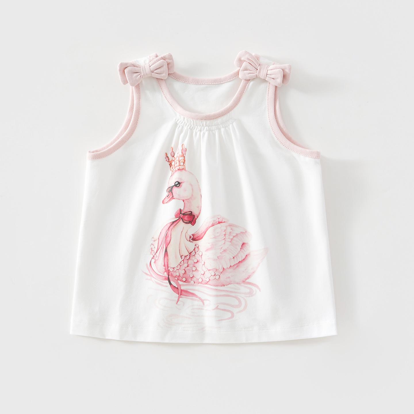 Girls Summer Cotton Sleeveless Camisole - Breathable and Versatile Top 110 cm