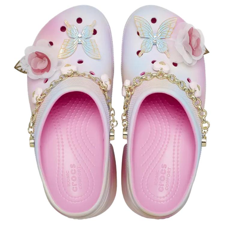 Crocs Siren Clog Eva Fashion High Heel Clogs Women Clogs Pink 210682-90H