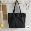 Canvas bag, women's ins, versatile shoulder bag, large-capacity book-bound student bag, handbag bag