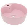 VidaXL Luxury Washbasin with Overflow Countertop Basin Toilet Hand Wash Basin Bathroom Cosmetic Room Home Pink 147032