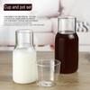 Water Bottle Glass with Cup Holder Cold Hot Water Bottle Cup Sets