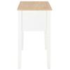 Desk, White, 109.5X45X77.5 Cm, Wooden