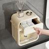 Wall-Mounted No-Drill Waterproof Bathroom Tissue Box Shelf