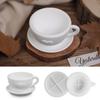 Portacandele a forma di tazza da tè Stampo in silicone a forma di tazza da caffè Stampo in silicone per flacone di sapone per Artigianato in resina fai-da-te Decorazione da tavola invernale per la casa