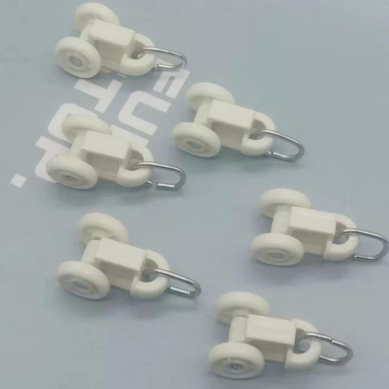 50Pcs Electric Curtain Rails Runners Hooks Thickened Curtain Track Curtain Rail Hook General Pulley Smart Curtain Accessories