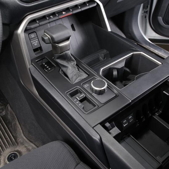 Matte Black Console Gear Shift Panel Trim Cover For Toyota Tundra Sequoia 22-24
