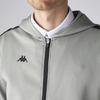 634402 Sweat Full Gray [Kappa] Men's Parka, Lightweight, Stretch, Zip,