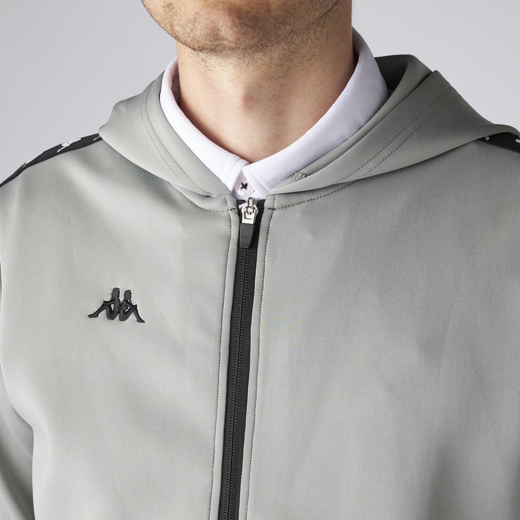 634402 Sweat Full Gray [Kappa] Men's Parka, Lightweight, Stretch, Zip,