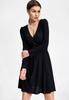 Black Evening Dress Above the Knee With Long Sleeve - M861 Size L