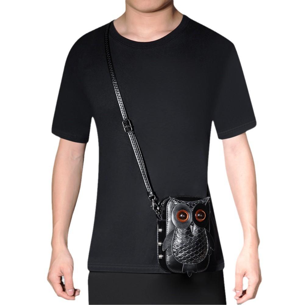 Creative Women's Bags, European and American Punk Women's Single-shoulder Crossbody Bags, Niche Owl Loose Change Small Square Bags