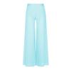 Kids Dance Competition Wear Rhinestone Waist Side Split Wide Leg Mesh Pants with Built-in Briefs for Lyrical Skating Show
