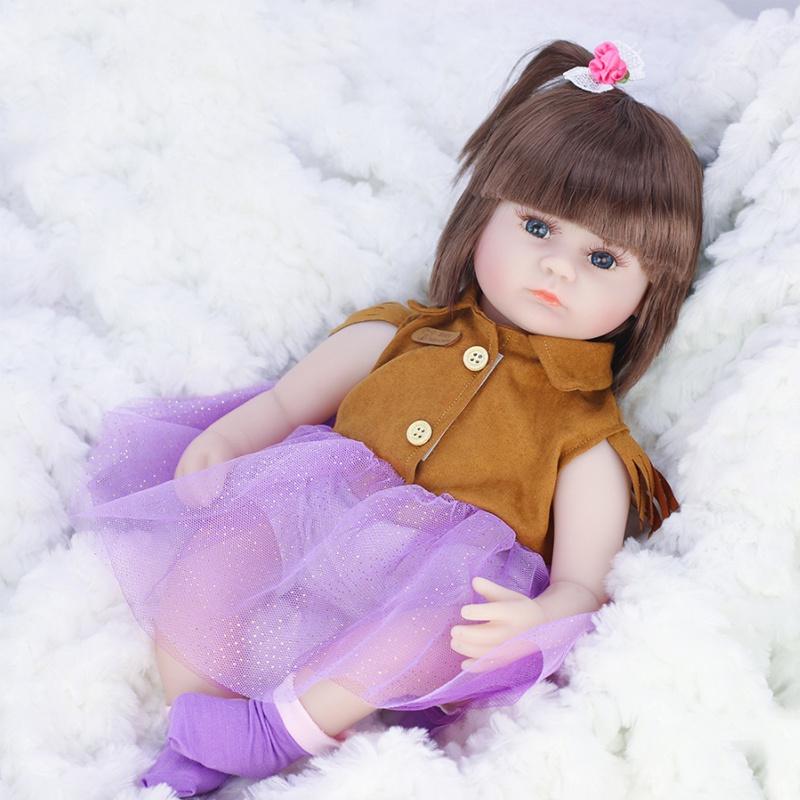 Vivid 42cm Newborn Reborn Baby Doll With Realistic Features And Soft Silicone Body