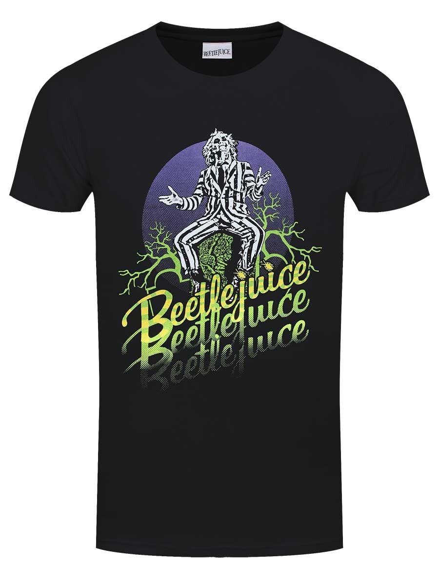 

Футболка Beetlejuice Выцветшая Официальная Новая Черная Фильм Ужасов 2XL