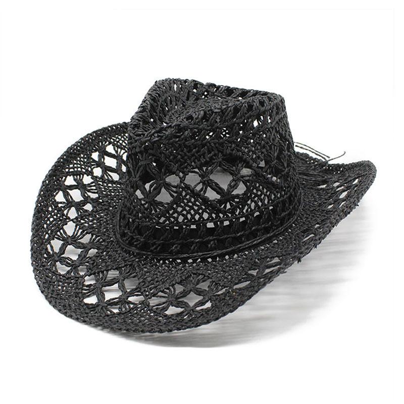 Maranta Handwoven Hollow Out Denim Sun Hat With Wide Brim For Summer Sun Protection