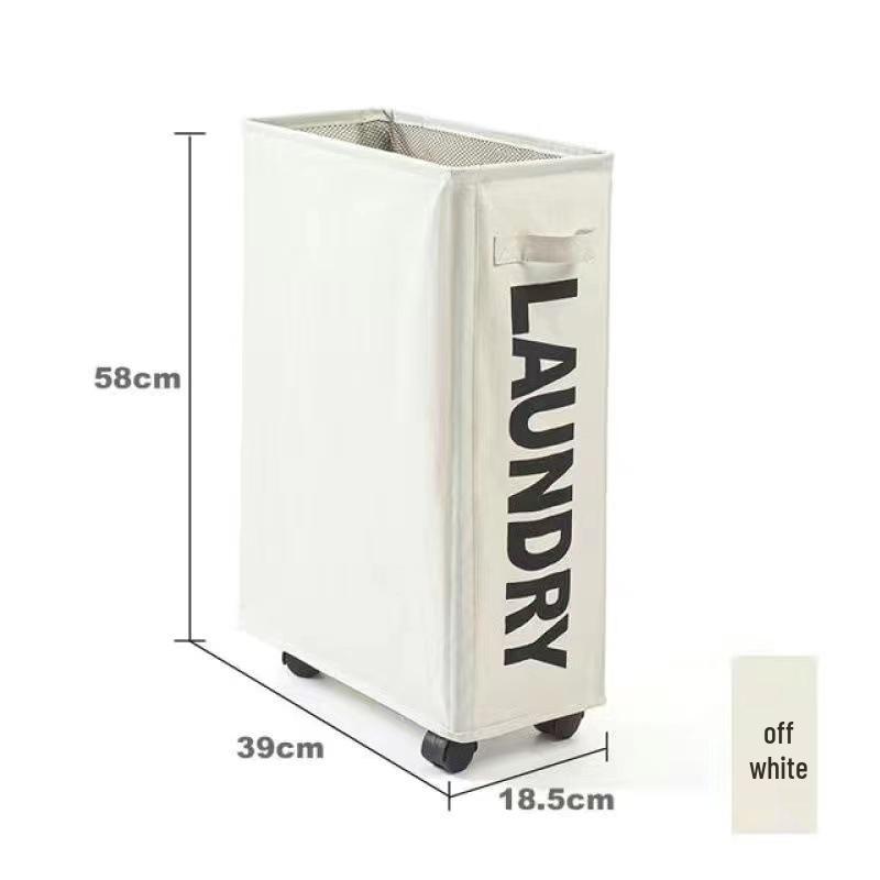 Wheeled Oxford Cloth Laundry & Storage Basket for Clothes and Yoga Mats