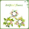 Easter Candle Rings Wreath Pillar Candle Holder Candle Ring Greenery Wreath Tabletop Ornaments Desk Easter Floral Decorations