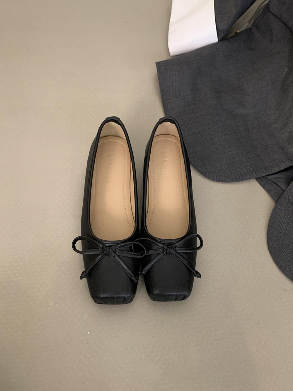 

Модные женские туфли на плоской подошве с квадратным носком на среднем каблуке с леопардовым принтом/черным/коричневым/серебристым бантом, неглубокие туфли без застежек, повседневные мюли для улицы, модные туфли 7.5 чёрный