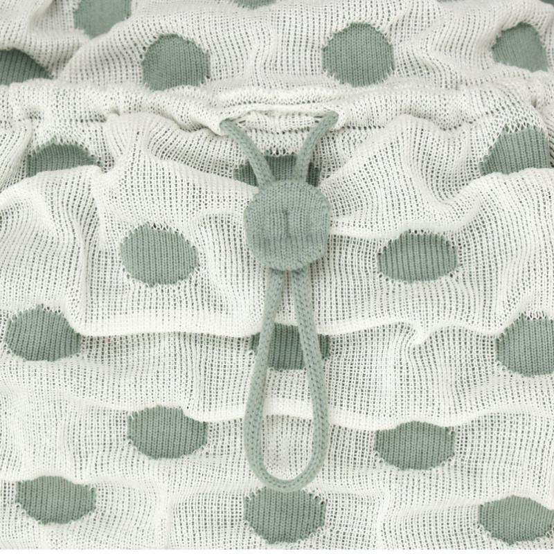 Pleatsmama Ivory Polka Dot Backpack