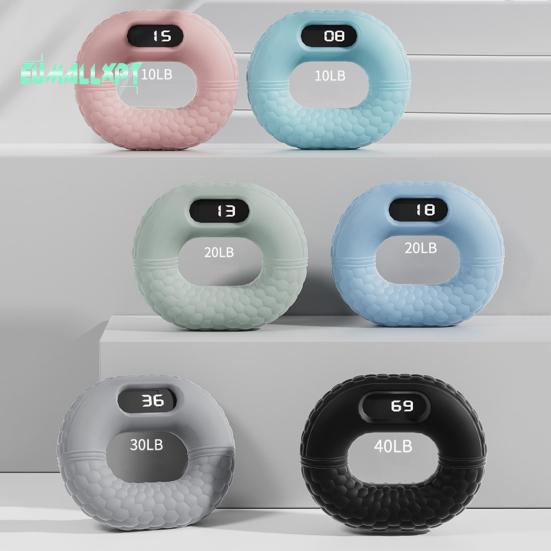 Hand Grip Strength Trainer with LED Counter Display - Five Finger Strength Training, Squeeze Ring Stress Relief Hand Grip Strengthener