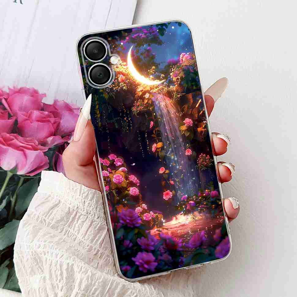 For Samsung A06 4G Case SM-A065F Colorful Flowers Soft Silicone Back Cover Phone Cases For Samsung Galaxy A06 A05 Bumper