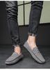 Men's European & American Suede Leather Slip-On Loafers - Casual Driving & Lazy Shoes