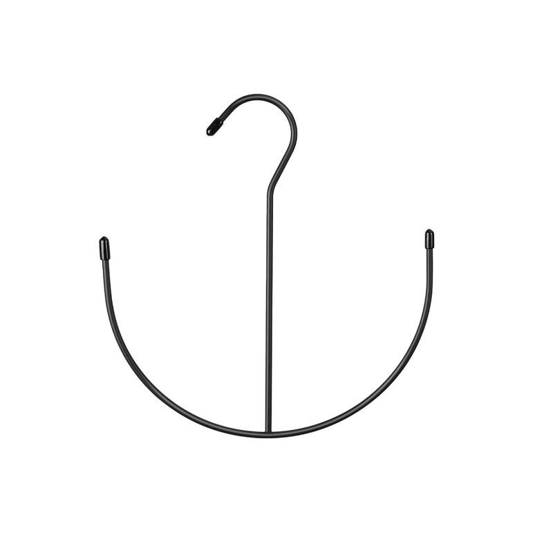 

1/2/5-упаковка подвесной органайзер для шляп - держатель для шляп из нержавеющей стали для шкафа, многофункциональные вешалки для шляп для хранения бейсболок Black 1PCS