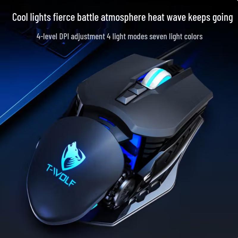 TWOLF G530 Wired RGB Mechanical Gaming Mouse